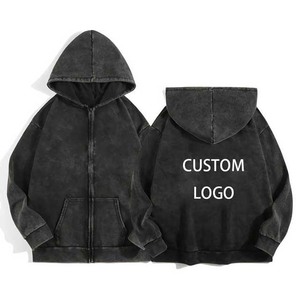100% algodón Puff Print Hoodie Street Wear Sun Fade Hoodies - Product Image 1