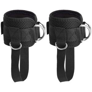 Sangles de cheville rembourrées en caoutchouc légères Geo Brother Co avec boucle de fermeture pour machines à câble de musculation - Ajustement universel - Product Image 4