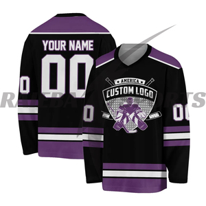 2025 Factory Wholesale Custom Printed Breathable Ice Hockey Uniform Set Premium Quality Customized Design Team <b>Name</b> Included - Product Image 1