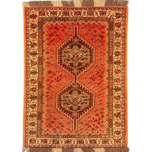 Tapis persan Shiraz unique en son genre, 5'2 x 3'7 - Product Image 1