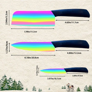 Couteau de chef à revêtement céramique très vendu, compatible lave-vaisselle, ambidextre, pour le camping en plein air - Fabrication artisanale, livraison rapide - Product Image 2