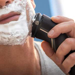 Afeitadora Eléctrica Dorada para Hombre, para Uso en Seco o Húmedo, con Triple Cuchilla Doble y Cabezales Flexibles, Resistente al Agua IPX7, Afeitadora Facial Rotatoria de Repuesto - Product Image 5