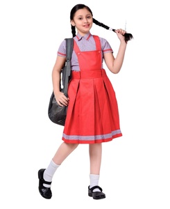 Uniformes scolaires pour enfants, filles, maternelle, primaire, OEM ODM, manches courtes, plissés, en polyester/coton - Product Image 5