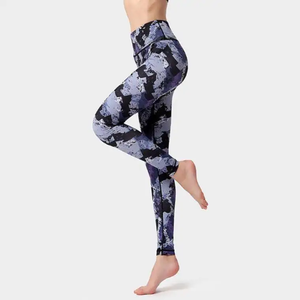Leggings Deportivos OEM Personalizados de Cintura Alta con Efecto Levanta Glúteos, Antibacterianos, Tejidos, con Bolsillo Lateral, para Verano y Running - Product Image 1