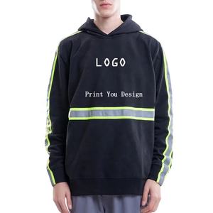 Sudaderas con capucha reflectantes Unisex con estilo deportivo Punchin Color Block Street Style 100% algodón y poliéster ropa de calle de invierno - Product Image 5