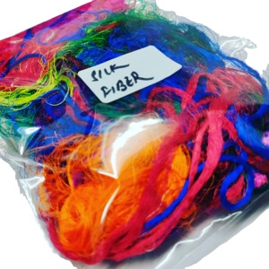 Eco-Friendly Sari Silk Fiber Sustainable Material for Crafting Knitting Crochet Weaving Jewellery Making in Assorted Colors - Product Image 2