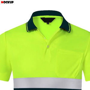 Polos de seguridad de dos tonos para hombre, camisas reflectantes de alta visibilidad con bolsillos, último diseño - Product Image 5