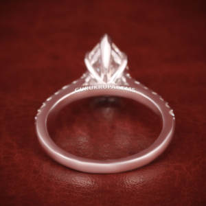 Joyería de moda, anillo de compromiso de 2CT, anillo de aniversario de promesa de plata 925 con diamante cultivado en laboratorio para mujer - Product Image 3