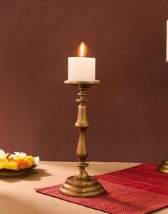 Best Brass Candle Base with Holder for Aromatic or <b>Pillar</b> Candles in Any Interior Setting Available at Bulk Quantity - Product Image 6