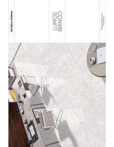 CARREAUX EN PORCELAINE ÉMAILLÉE Moderne Design Italien LUMOS BIANCO Antidérapant pour usage intérieur-pour Villas Malls Ecoles - Product Image 1