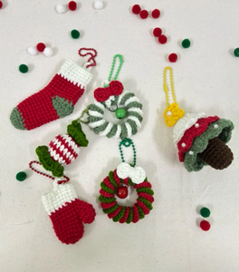 Hilo de lana hecho a mano, decoración navideña de Papá Noel, Vietnam | Adornos de punto de fieltro para colgar árboles y decoración de regalos - Product Image 2