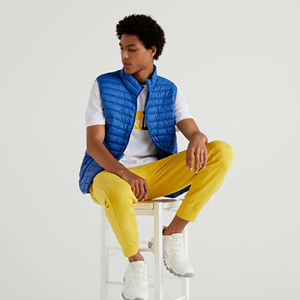 Chalecos cálidos con cuello levantado gruesos a prueba de viento para hombre, chaleco de burbujas, chaqueta sin mangas, Chaleco Ajustado Polar de lana, chaqueta sin mangas con cremallera completa - Product Image 5