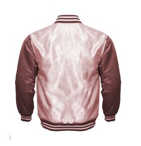 OEM Blouson d'université brodé vierge personnalisé Blouson d'aviateur en satin pour hommes en soie Blouson de baseball universitaire - Product Image 5