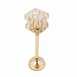 Pilier de bougie en cristal, présentoir pour décoration de la maison, vente en gros, porte-bougie en métal, offre spéciale 2023 - Product Image 2