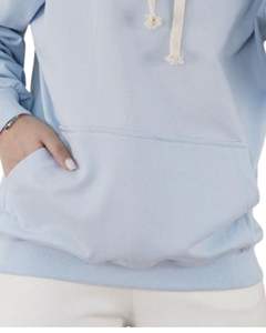 Sudadera con Capucha Azul Claro para Mujer, Sudadera Holgada de Forro Polar Cálido con Capucha, Ropa de Invierno Suave Informal con Cordón y Bolsillo Tipo Canguro - Product Image 5