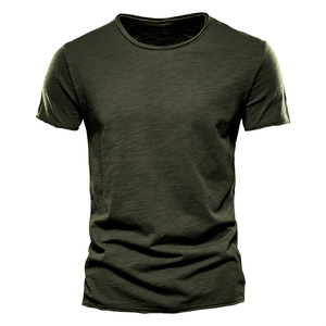 T-shirts pour hommes de haute qualité 2025, 100% coton, col rond, confortables, logo imprimé, personnalisables - Product Image 3