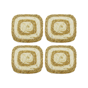 Napperons en jacinthe d'eau naturelle tissés à la main lot de 4 pour assiette de chargeur de cuisine pour la vaisselle de fête en gros du Vietnam - Product Image 2