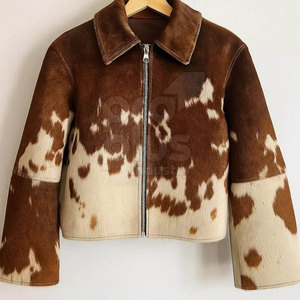 Chaqueta de Cuero Vacuno Genuino para Hombre, Estilo Clásico de Motociclista, Informal, de Invierno, con Cremallera, Diseño Duradero - Product Image 3