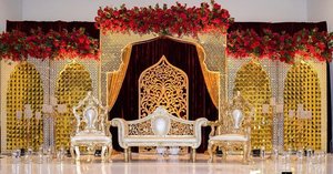 Decoración para Escenario de Boda Musulmana Árabe, Decoración para Escenario de Boda Musulmana, Escenario Jhronka para Recepción Musulmana, Decoración para Eventos en Australia - Product Image 4