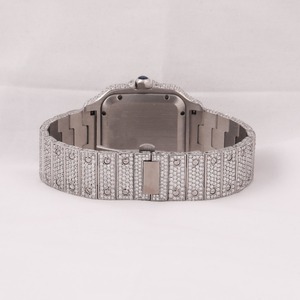 Nouvelles montres à la mode pour hommes à la mode deux tons HIP HOP Luxury Moissanite Diamond Watches à vendre du fabricant indien - Product Image 4