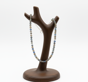 Femmes 18 pouces argent 925 collier de mode à la mode conception nouée à la main guérison Labradorite pierre perles pierre naturelle d'eau douce - Product Image 2