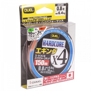 สายเอ็นตกปลา DUEL HARDCORE x4 Eging สีชมพูนม/ระบบทำเครื่องหมาย 3 สี 150 ม. (รุ่น: 0.6/0.8) - Product Image 2