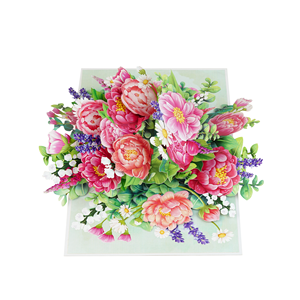 Wholesale Factory Direct 3D Flower Pop Up Cards Handcrafted <b>Peony</b> - Product Image 4