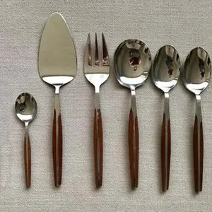 Ensemble de couverts en acier inoxydable à manche martelé de qualité supérieure fabriqués à la main pour les hôtels de mariage et les restaurants raffinés ensembles de couverts parfaits - Product Image 3