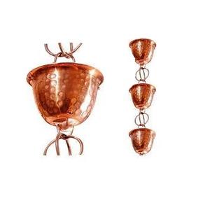 Cadena de lluvia de Metal con forma de flor de hierro grueso, acabado antiguo, para uso decorativo al aire libre, cadena de lluvia colgante - Product Image 3