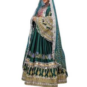 Nouvelle robe longue maxi bohème banjara tribale ethnique vintage afghane kuchi pour femmes, manches longues, robes de soirée modestes pour adultes - Product Image 1