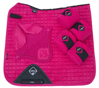 Tapis de selle pour cheval rouge, noir et bleu avec accessoires assortis, en nylon, pour équestre, fabricant Inde Kanpur
