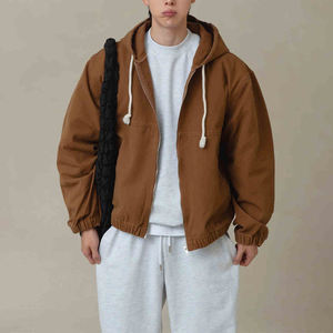 <b>Men's</b> Custom Print Embroidery Logo <b>Zip</b> Hoodie Street Casual Spring/Autumn Sport <b>Cardigan</b> Heavyweight Winter Short Hoodies - Product Image 6