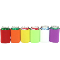 Vente en gros avec logo personnalisé couleur unie isotherme porte-boisson canette de bière en néoprène Koozy canette pliable Coozies canette de bière vierge glacière