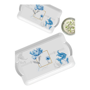 EDGE TRAY-Plateaux en mélamine de haute qualité Conception personnalisée 4 PCS Ensemble de grands plateaux servant en gros à bas prix - Product Image 6