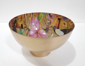 Premium Quality Wooden and Meena Work Kitchenware Bowl Round Shape Solid Wood Tabletop Home <b>Dinnerware</b> Bowl Handmade - Product Image 5