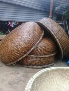 Barco de bambú vietnamita tradicional con diseño circular para pesca y viajes fabricado por VIET FARGIMEX - Product Image 4