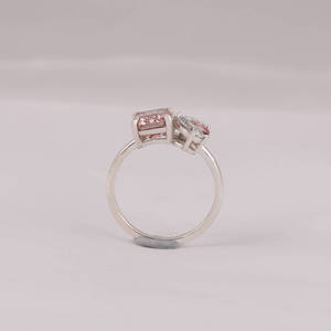 Anillo de compromiso de derivación de oro sólido de lujo de 14KT para mujer 2,6 quilates Multi-Shape Lab Created Diamond IGI Certified - Product Image 6