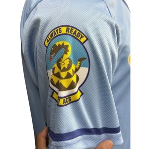 Vente chaude dernier nom personnalisé bleu clair maillot de Baseball de luxe pour hommes haute qualité demi manches maillot de Baseball pour l'entraînement - Product Image 4