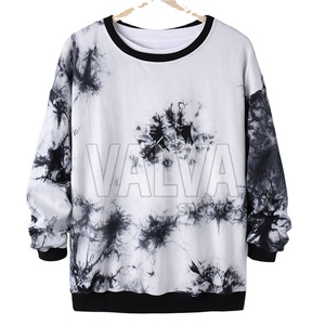 Sweat-shirt polaire à col rond pour homme, de haute qualité, motif uni, mélange de coton, grande taille, respirant, teinture unie, pour l'hiver - Product Image 1