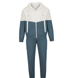 Ensemble de survêtement uni pour hommes et femmes, veste coupe-vent et pantalon, vêtements de sport légers, logo personnalisé, tenue de course et d'entraînement en plein air - Product Image 5