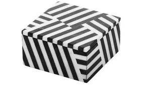 Coffret à bijoux Corne & Os Travail Noir et Beige Motif Géométrique Incrustation d'Os Travail Finition Polie Prix Usine Polyvalent - Product Image 3