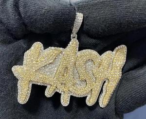 925 Serling plata Moissanite diamante colgante hermoso personalizado Hip Hop KASH colgante y regalo para ella - Product Image 3