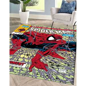 Tapis imprimé super-héros : motif Spiderman pour chambre d'enfant, tapis en chenille - Product Image 5