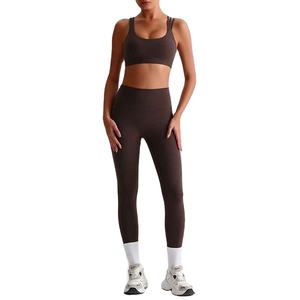 2026 New Style Yoga 2 Piece Set Women Sports Active Wear Gym Bra And Leggings Seamless Fitness Yoga Set - Product Image 2