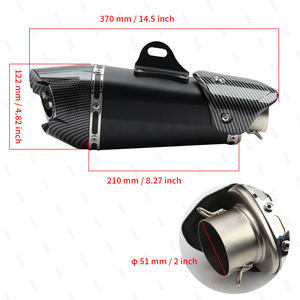 Silenciador de tubo de escape Universal para motocicleta de 51mm, silenciador Z900 Duke 690 790 890 ADV, escape de acero inoxidable para <span class=keywords><strong>Moto</strong></span> R1 R6 FZ6N <span class=keywords><strong>CB650R</strong></span> - Product Image 3
