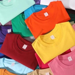 Venta al por mayor 100% algodón hombres Camiseta de manga corta patrón sólido ropa de talla grande con servicio personalizado - Product Image 6