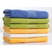 Toallas de Baño de Algodón Tejido de Color Sólido, 100% OEM, 400-450 GSM, Libres de Azo, Secado Rápido, Colores Personalizados, Logotipo, Modelo India Sandex Corp