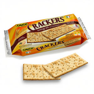 Crich Baked Hard Salty Wholemeal Cracker 24 Crackers 250g X 12 Packs (G25X10) Low-Fat <b>Snack</b> Variety Pack - Product Image 2
