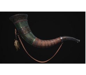 Cornes soufflantes Viking Artisanat Ascent Inde Corne Grande corne à boire Viking avec support Tasse à bière en céramique - Product Image 6