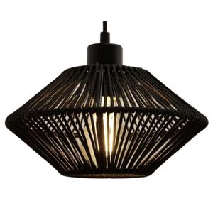 Lámpara colgante Laos de cordón de seda negra 400mm E27 40W (Jueric 10502) - Product Image 1